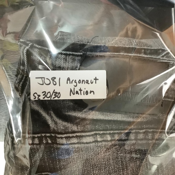 Argonaut Nation Sz 30W 30L Slim Black Distressed - Picture 7 of 7